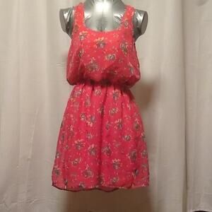Vanity Size Medium Orange & Blue Racer Back Sun Dress